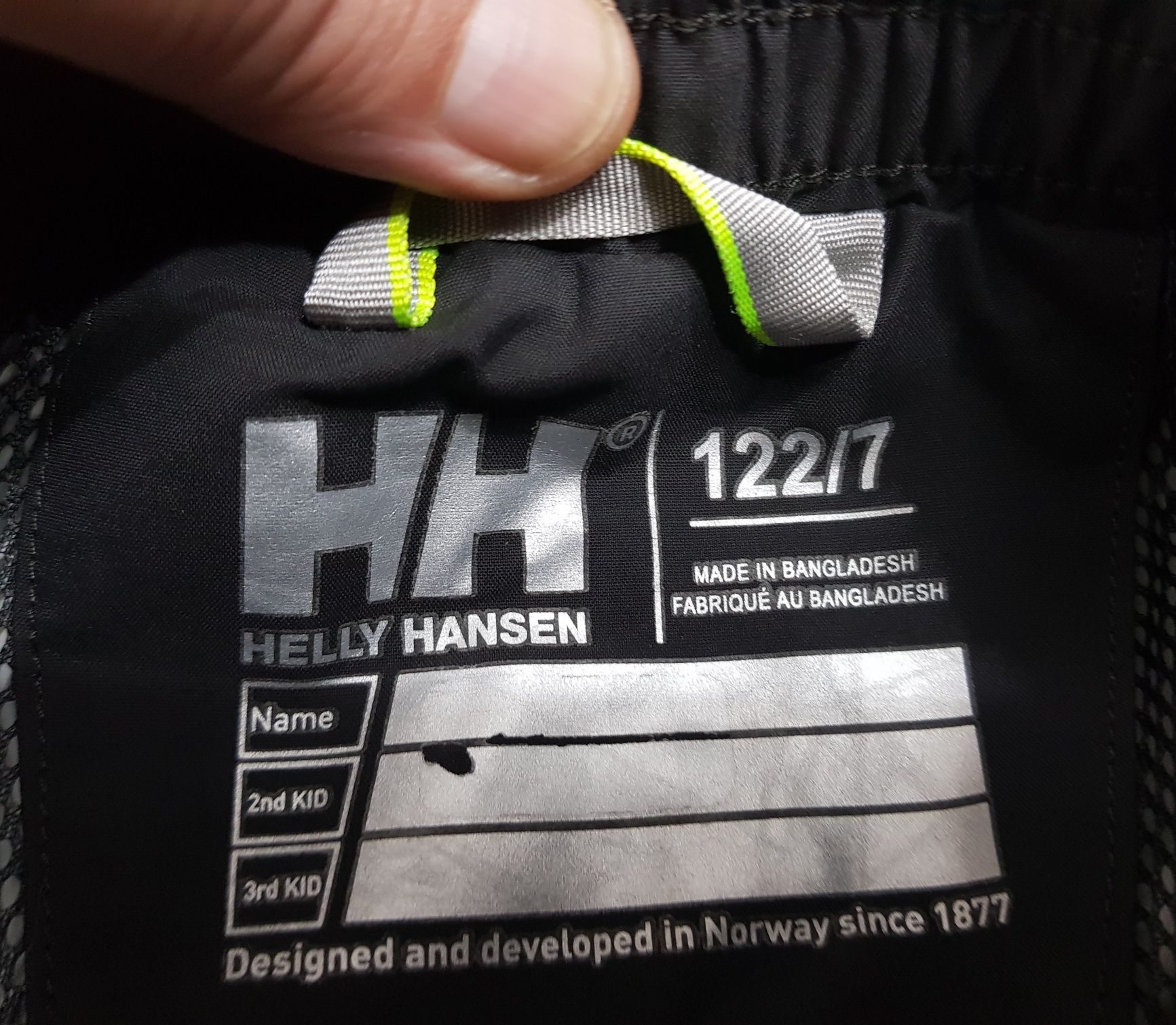 Pantaloni tehnici Helly Hansen, supra pantaloni (7 - 9 ani) 122