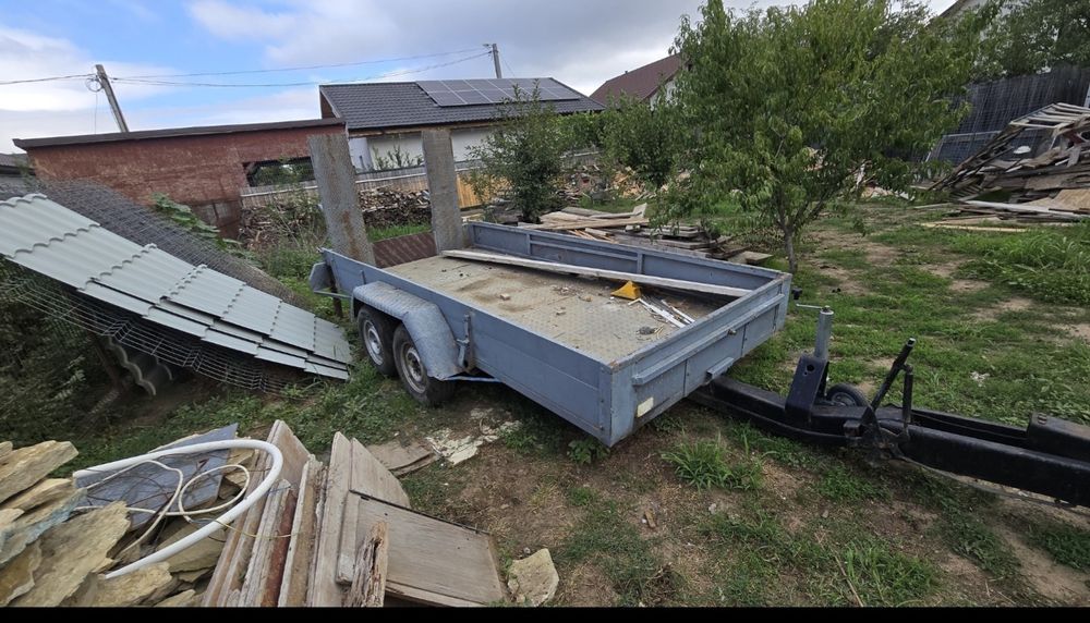Vând trailer, remorca utilaje 3.5 tone, frana inerțială