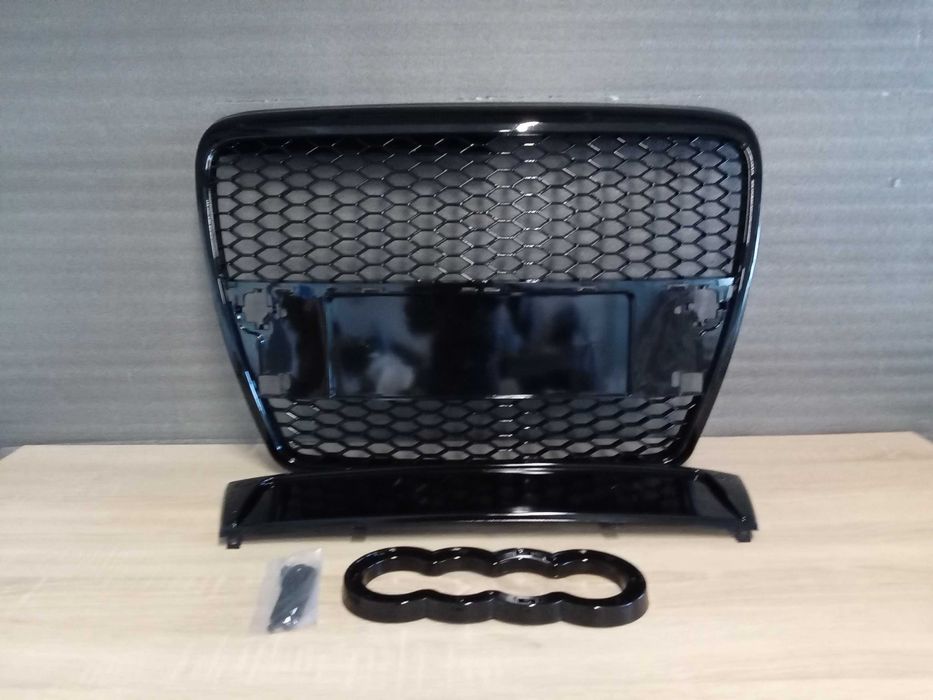 Grila radiator Audi A6 C6 2004-2008 TIP FAGURE NEGRU LUCIOS