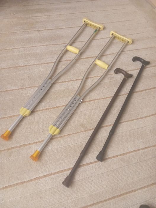 Костыль, подмышечный, костыли (пара). Трость одноопорная.