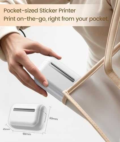 Нов Преносим стикер принтер Q02E с Bluetooth и хартия за телефон печат
