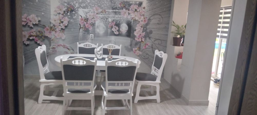 Vand Set Rustic Masa cu 6 Scaune!