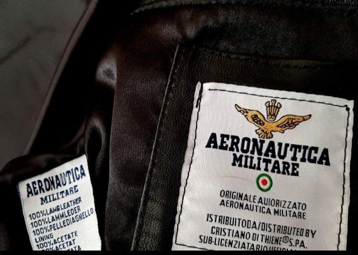Geaca Aeronautica/tip aviator, piele naturala 100%,Italia
