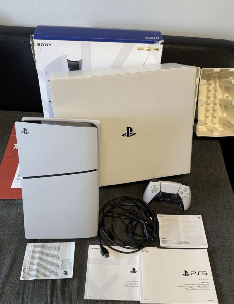 КАТО НОВ 1TB PlayStation 5 Slim Техномаркет Гаранция 2026г White