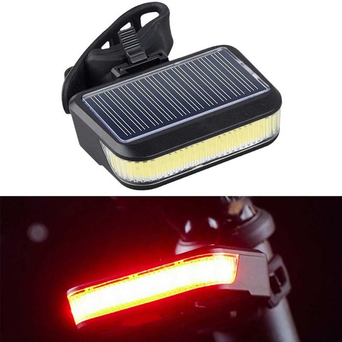 Многофункционален соларен LED фар за велосипед с USB - 2 в 1
