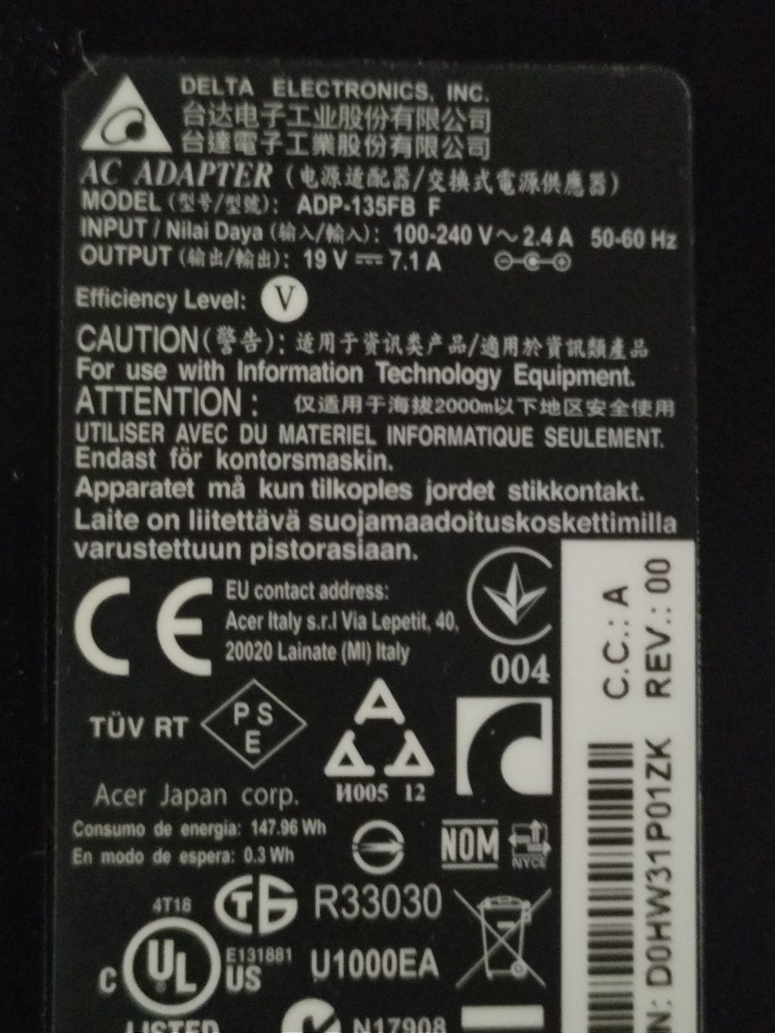 Incarcator/Adaptor Acer Aspire ZS600