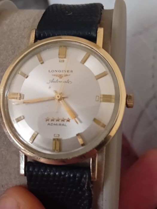 Ceas barbatesc Longines Admiral 5 stele automatic aur 14 k  coroana