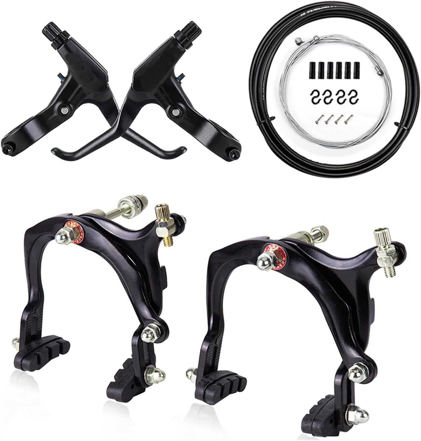 Set frane bicicleta, fata spate, Mimoke maner si clampa (fara cabluri)