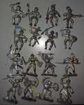 Figurine set complet cavaleri gri pedestri calareti Jean Hoefler WG