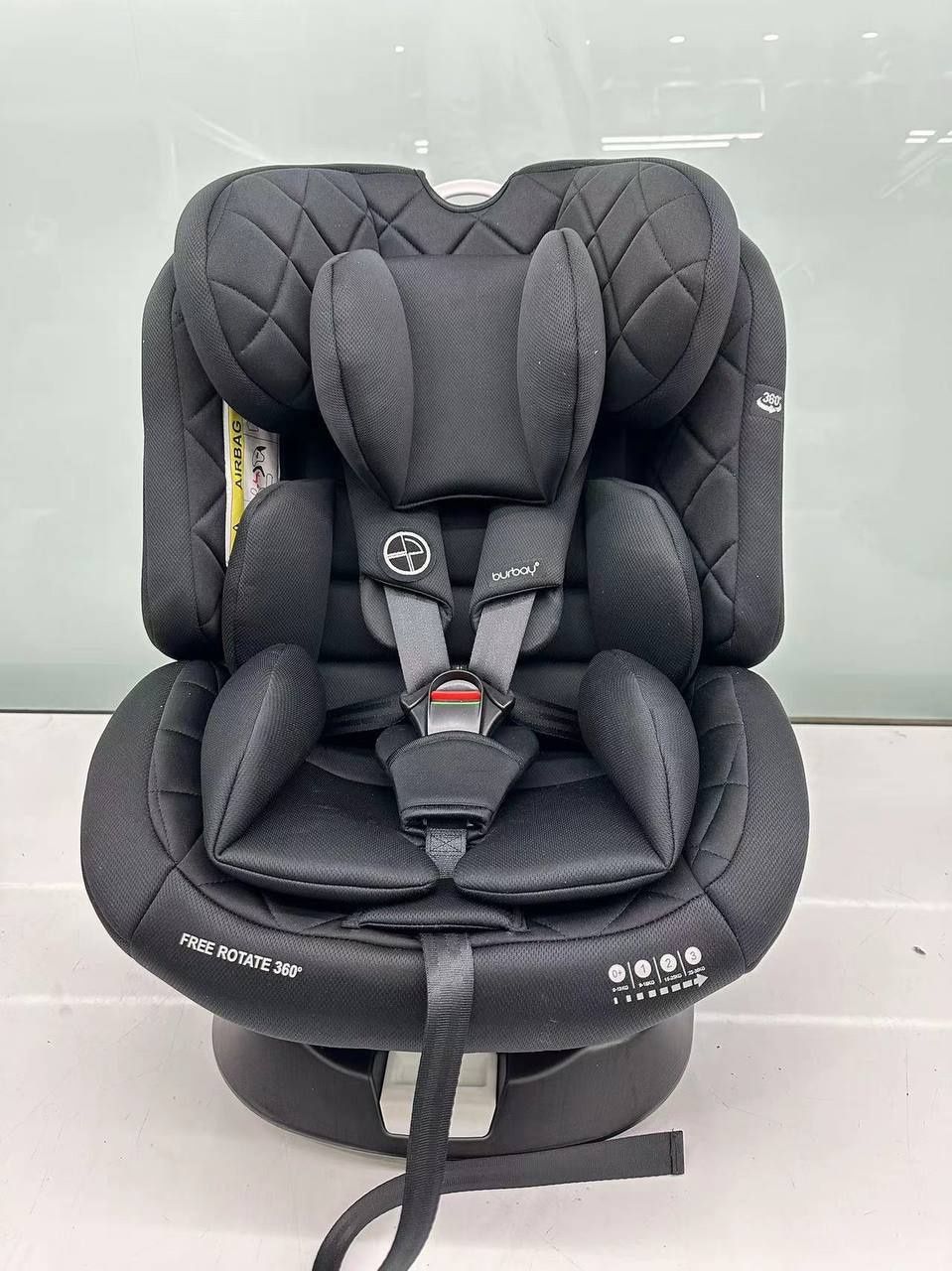 Комфортное детское автокресло isofix 0+ 36 кг крутится на 360 градусов