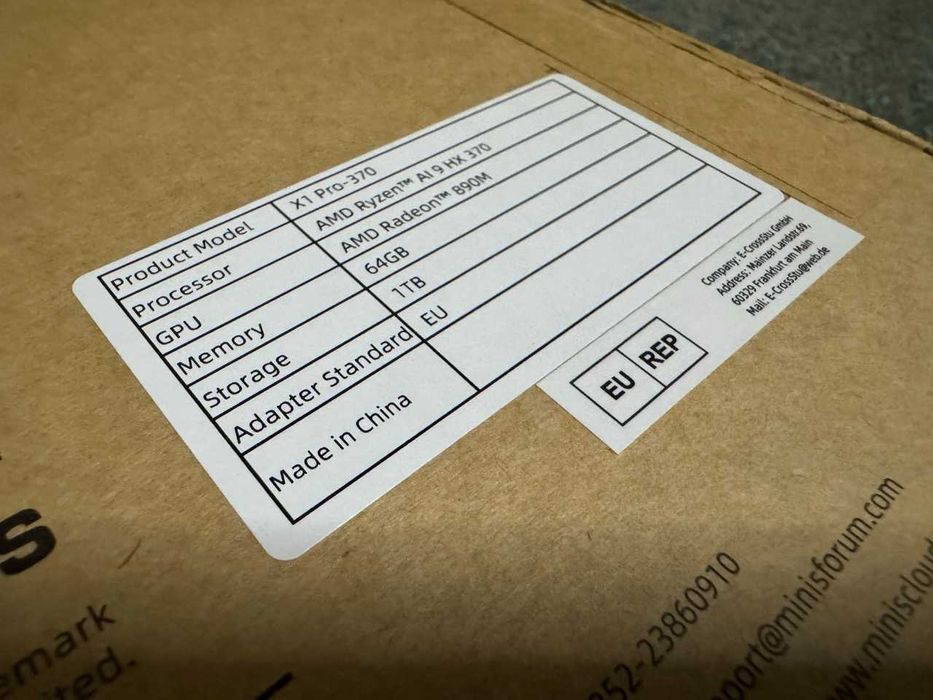 Minisforum / AI X1 Pro / AMD Ryzen AI 9 / 64+1Tb / NOU