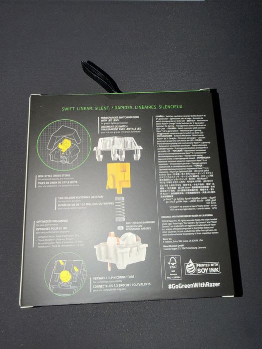 Механични суичове Razer - Yellow Linear Switch, 36 броя