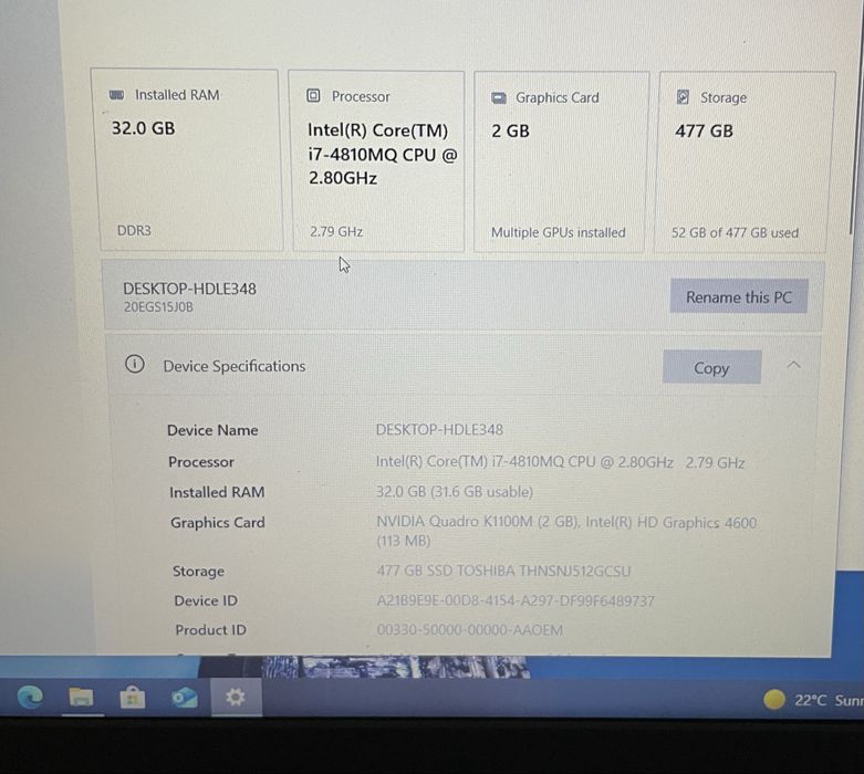 Lenovo ThinkPad W541 i7 / 32GB / 512 GB SSD