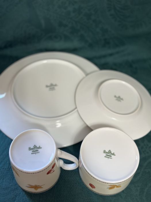 Сервиз за кафе Rosenthal/Розентал с десертни чинии и захарница