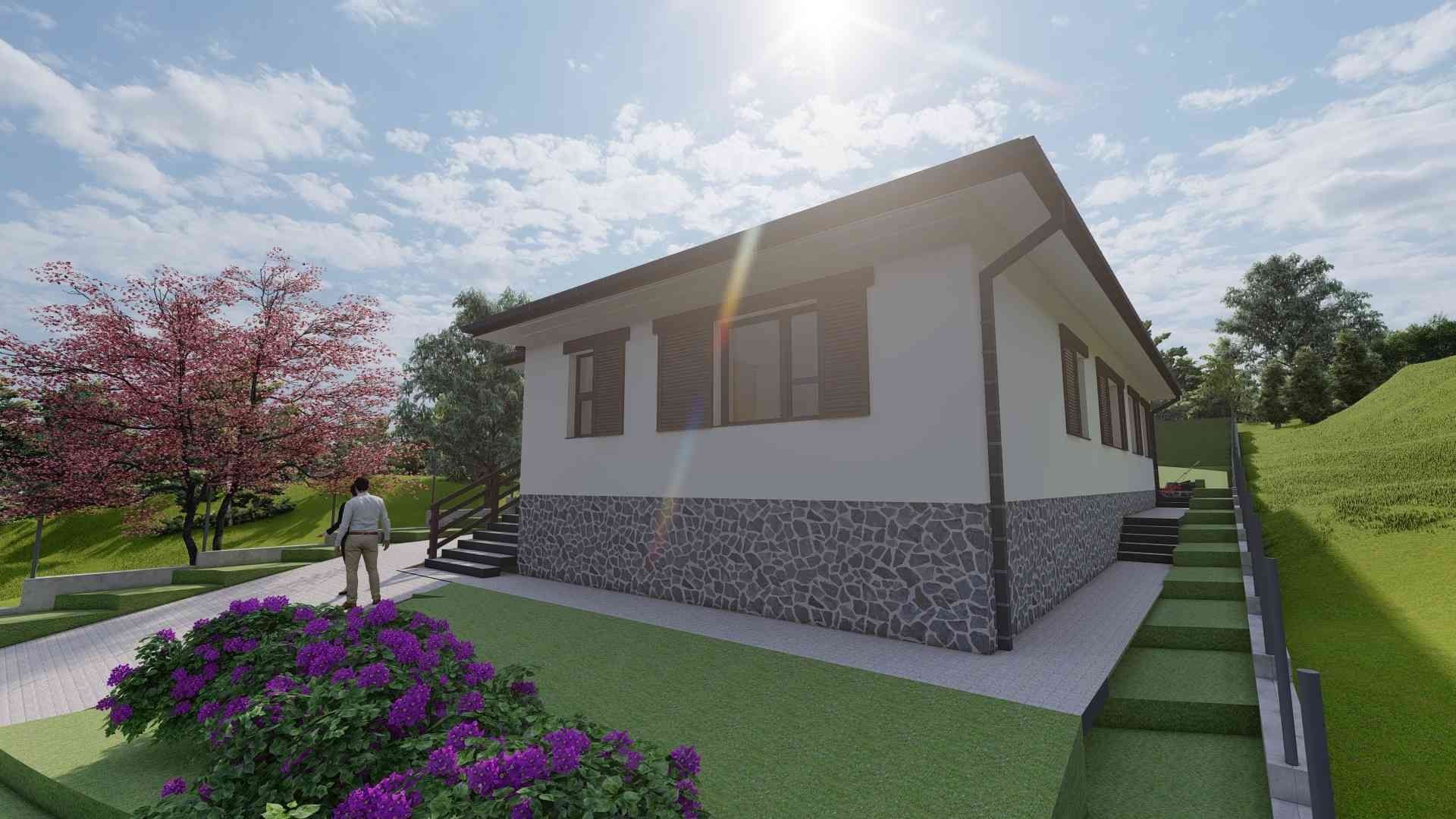 Vând teren intravilan cu Proiect și autorizație de constructie