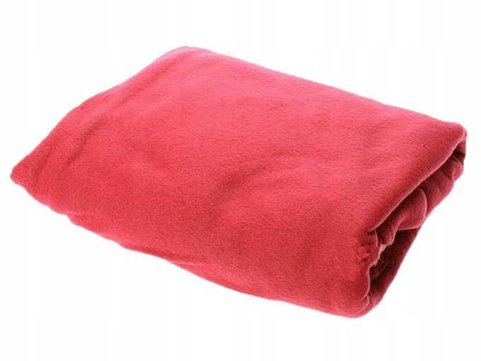 Patura cu maneci tip hanorac moale si calduroasa rosu 180 x 138 cm