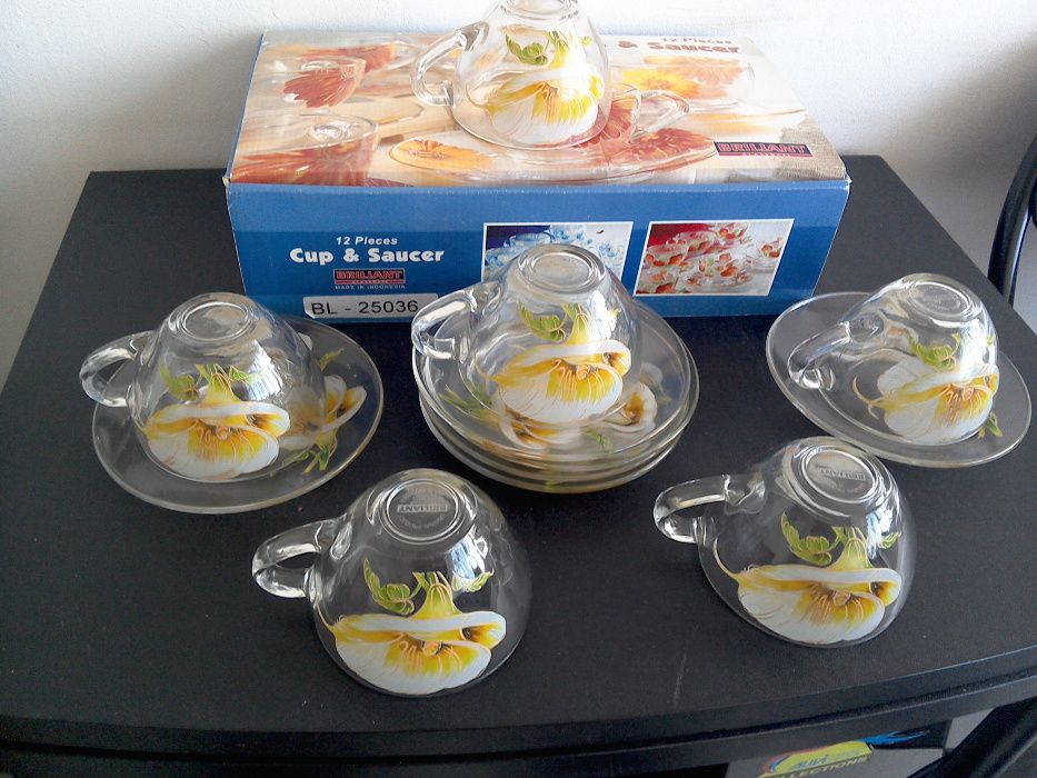 Servici/set cești cafea/ceai, NOI, 12 piese - 250 ml.