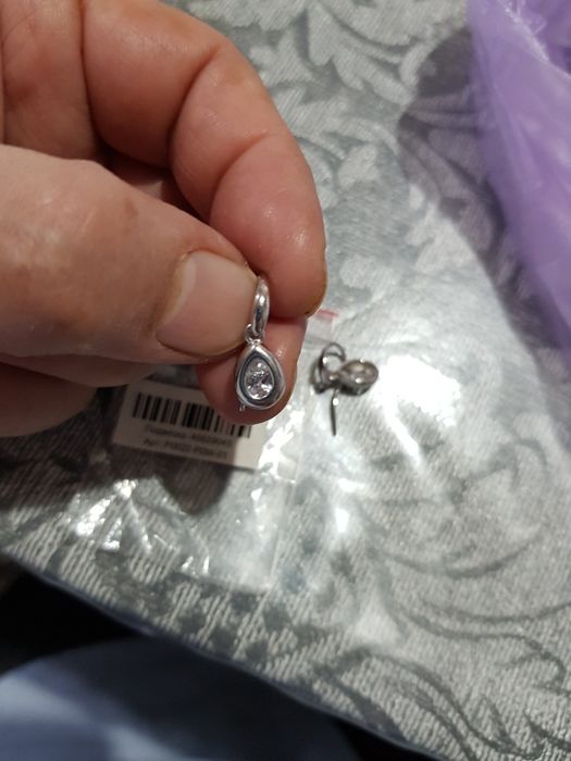 Серьги протяжки с фианитом