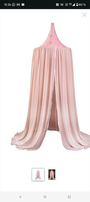 Baldachin de tavan cu vual roz