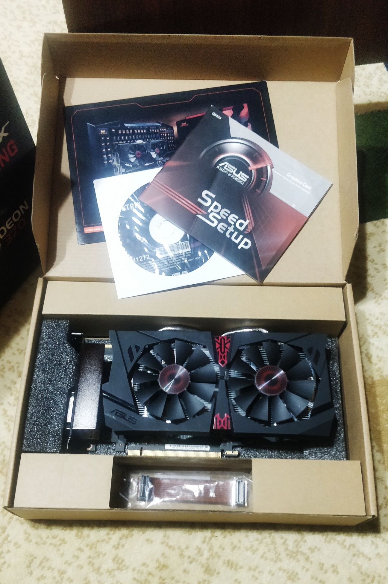 Asus Rog Strix Gaming r7 370 2GB videokarta yangi