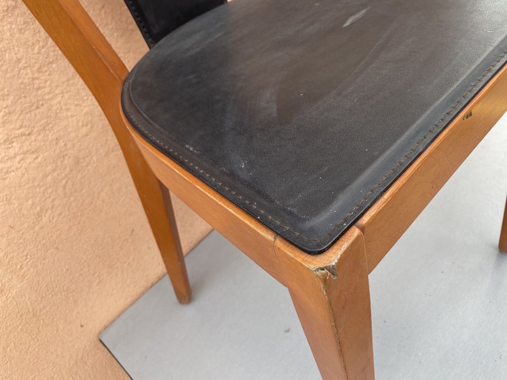 Дизайнерски стол от дания Естествена кожа