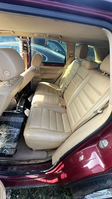 Interior piele cream cu memorii. centuri cu memorie pentru touareg