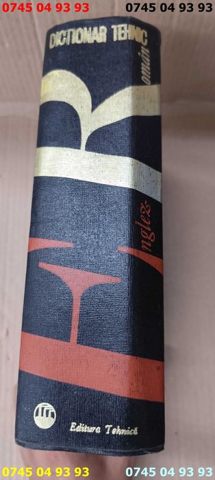 carte carti dictionar tehnic ENGLEZ ROMAN editura 1967