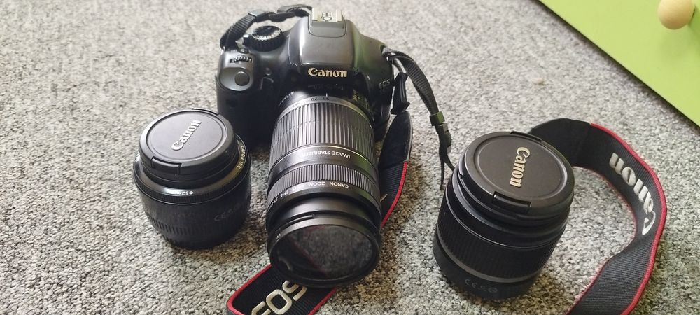Canon eos 550D с три обектива