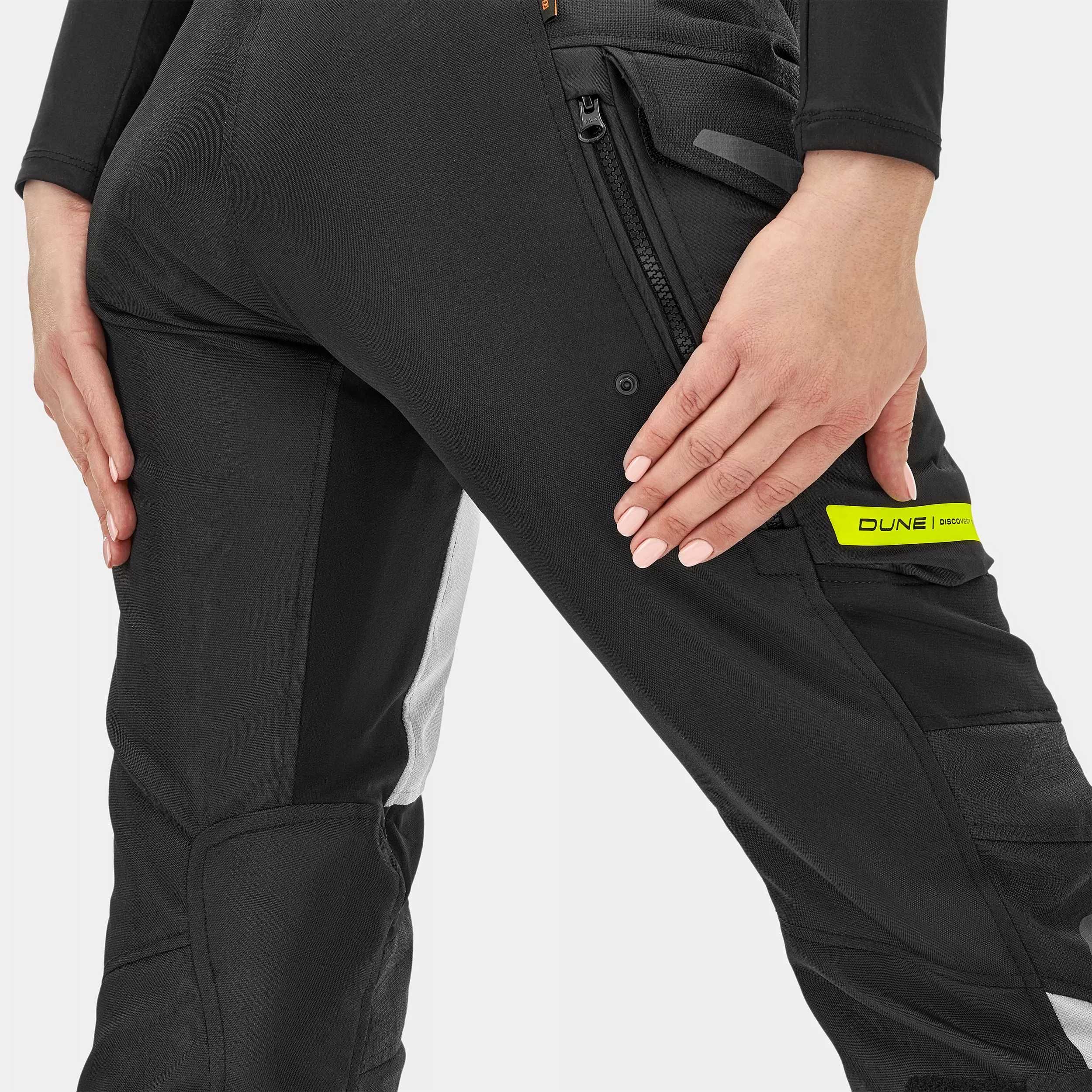 Дамски текстилен мото панталон SHIMA DUNE WP White/Fluo