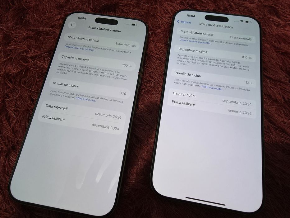 -Iphone 16Pro Max, ca Nou, 256Gb, 8Ram, bat: 100%-170-155 cicluri inca