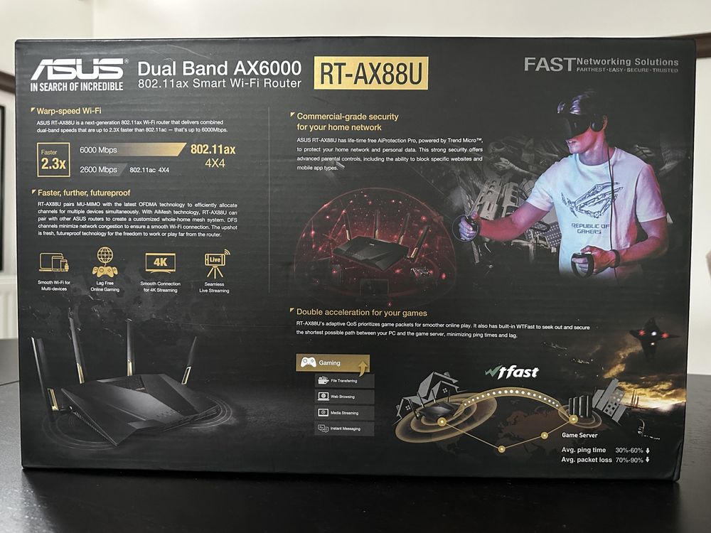 Router Asus AX6000 dual band cu suport MU-MIMO si OFDMA