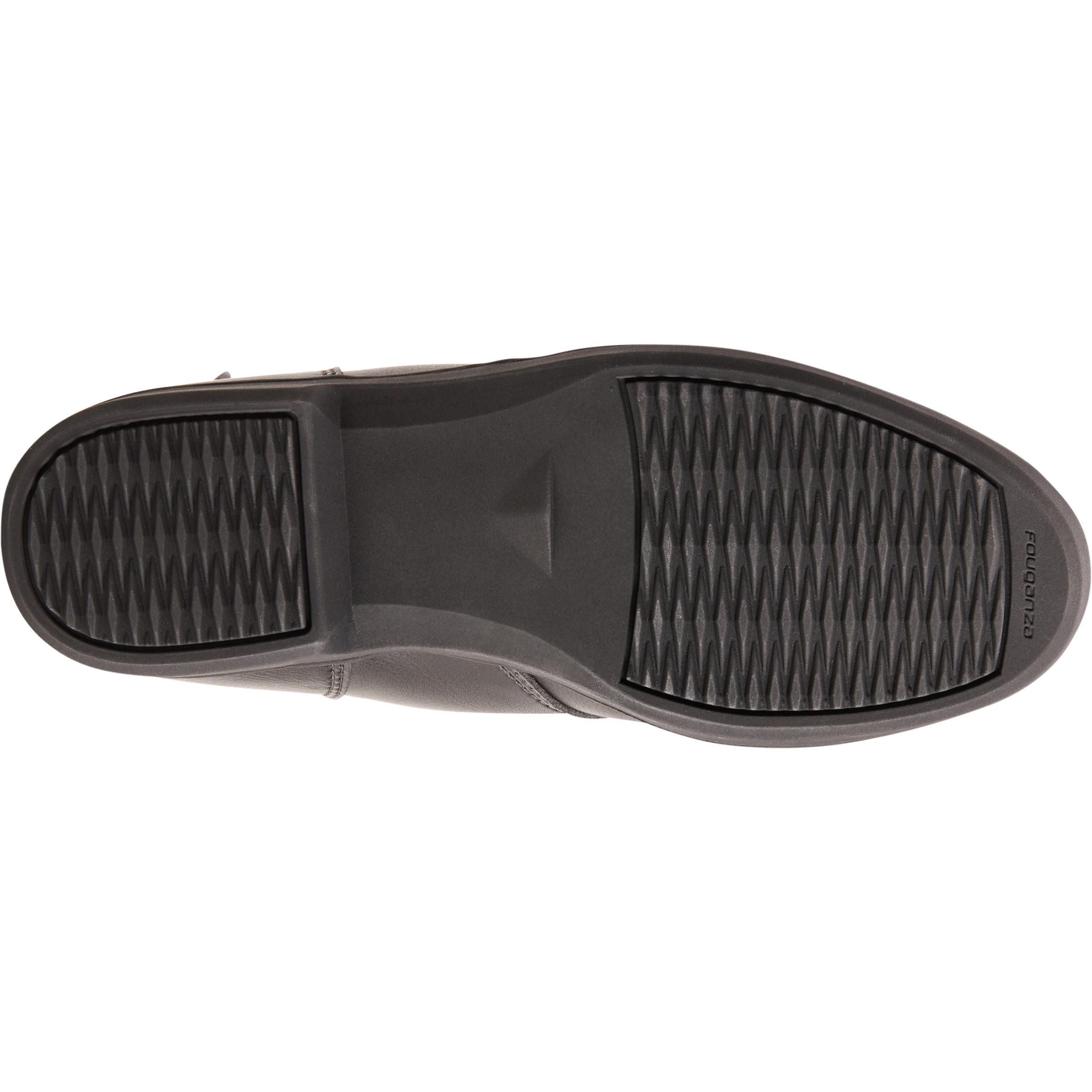 Ghete Echitaţie 500 Șireturi Negru - produs resigilat (nou) Decathlon