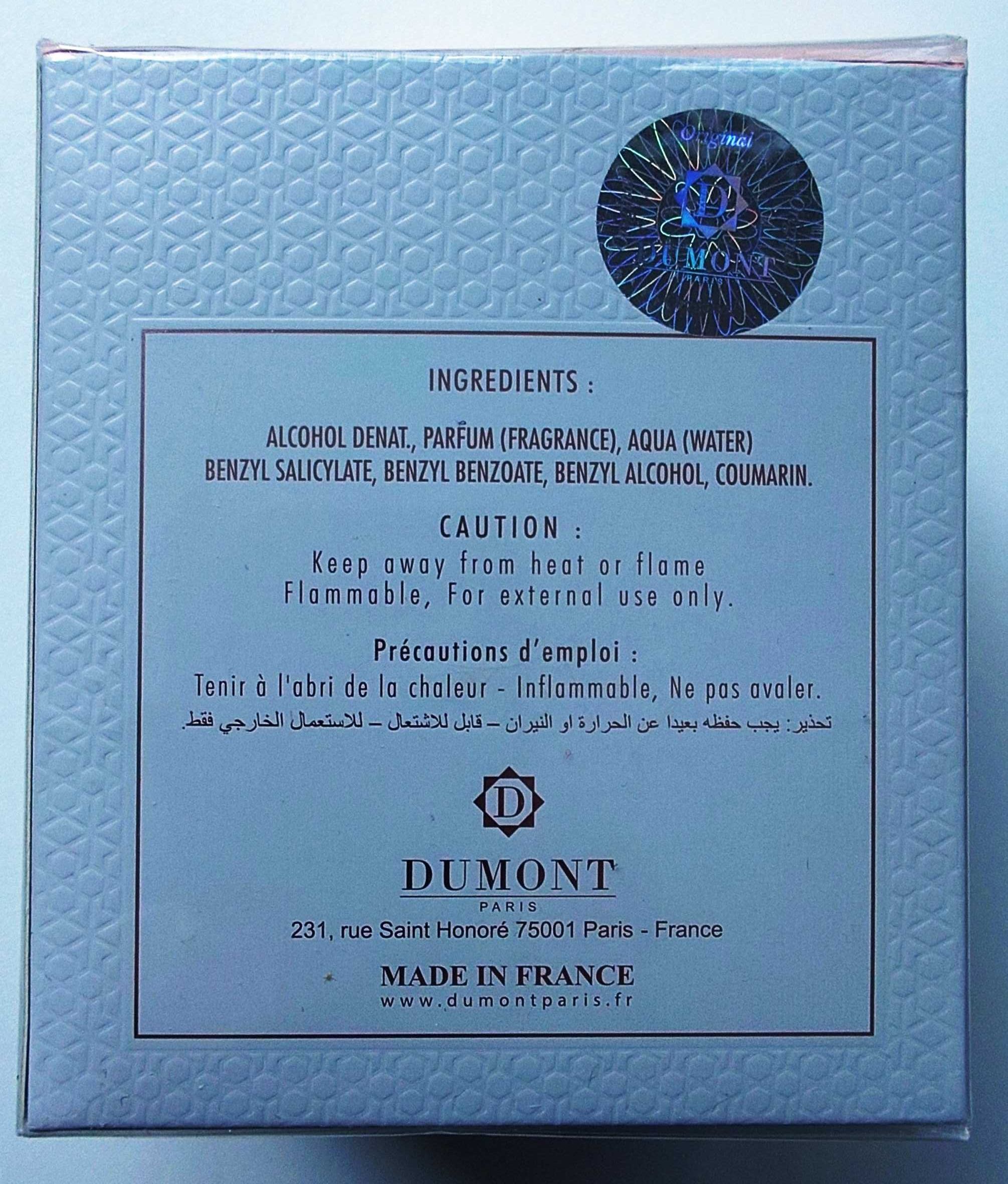 Parfum Dumont Trista Elegance, EDP 100 ml, sigilat, original