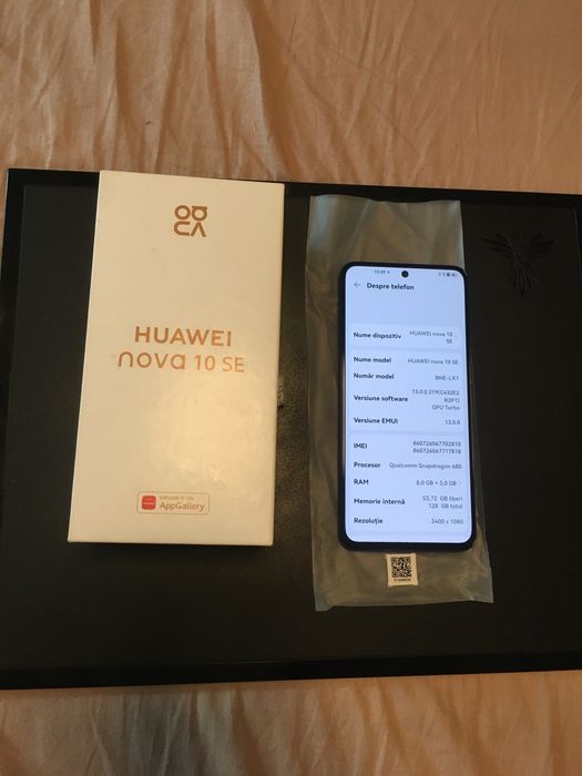 Telefon mobil Huawei Nova 10 SE, 8GB RAM, 128GB, 4G, Starry Black nou