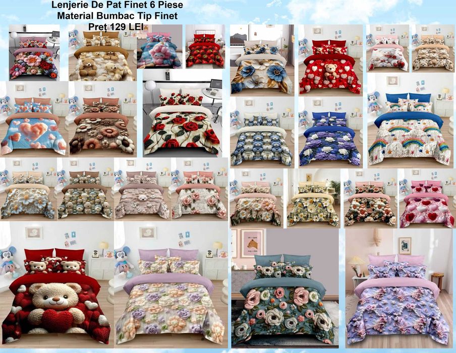 Lenjerie De Pat Finet 6 Piese