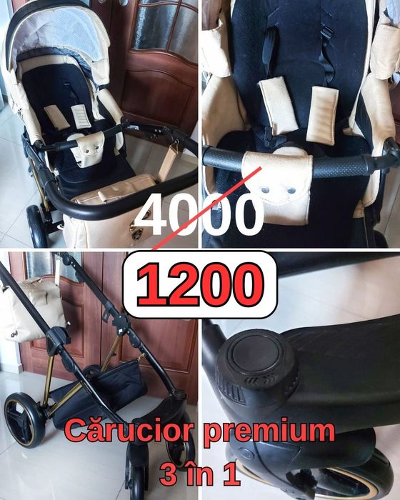 Cărucior 3 în 1 Cortina Sport Adamex Special Edition Cream Gold