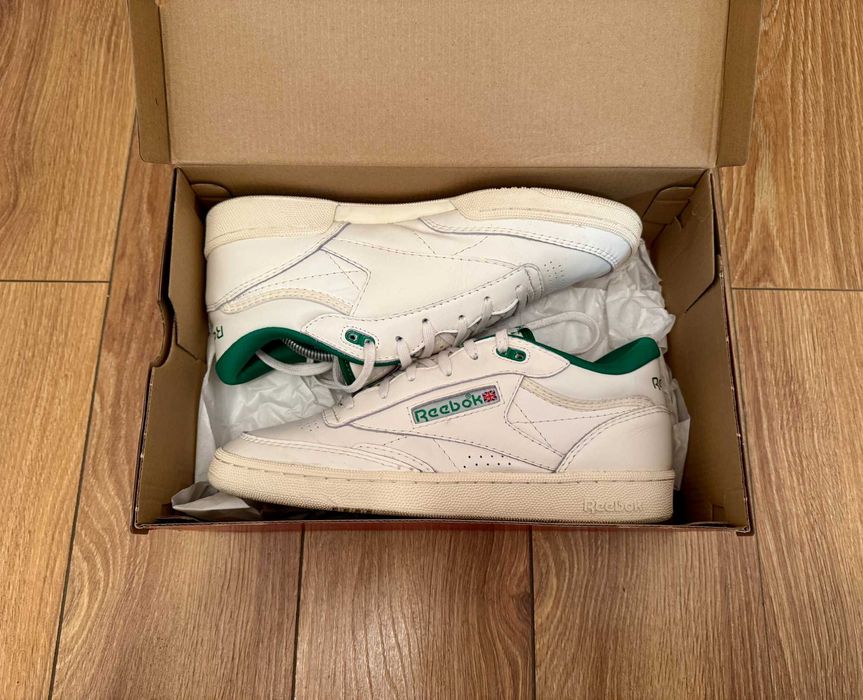 Reebok Club C Mid II Vintage - 42,5 - Chalk / Off-white | Green