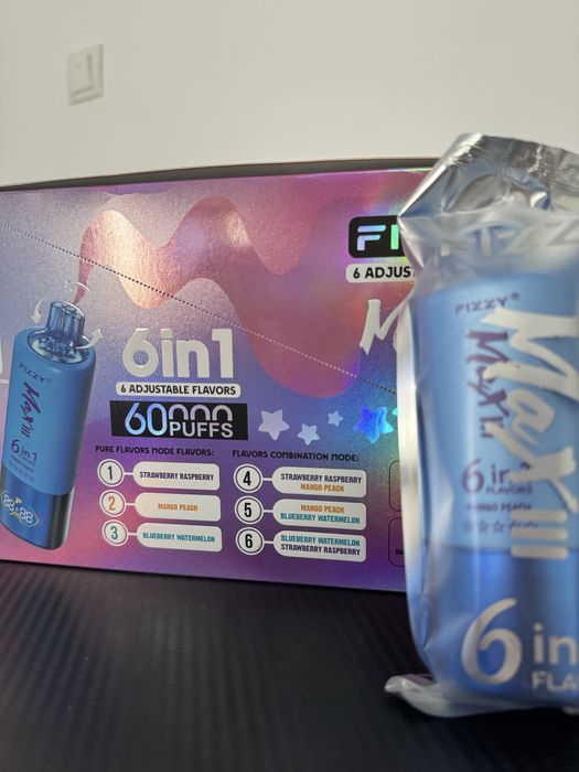 Vape Fizzy 6 in 1 arome adjustabile led screen charing port tip C