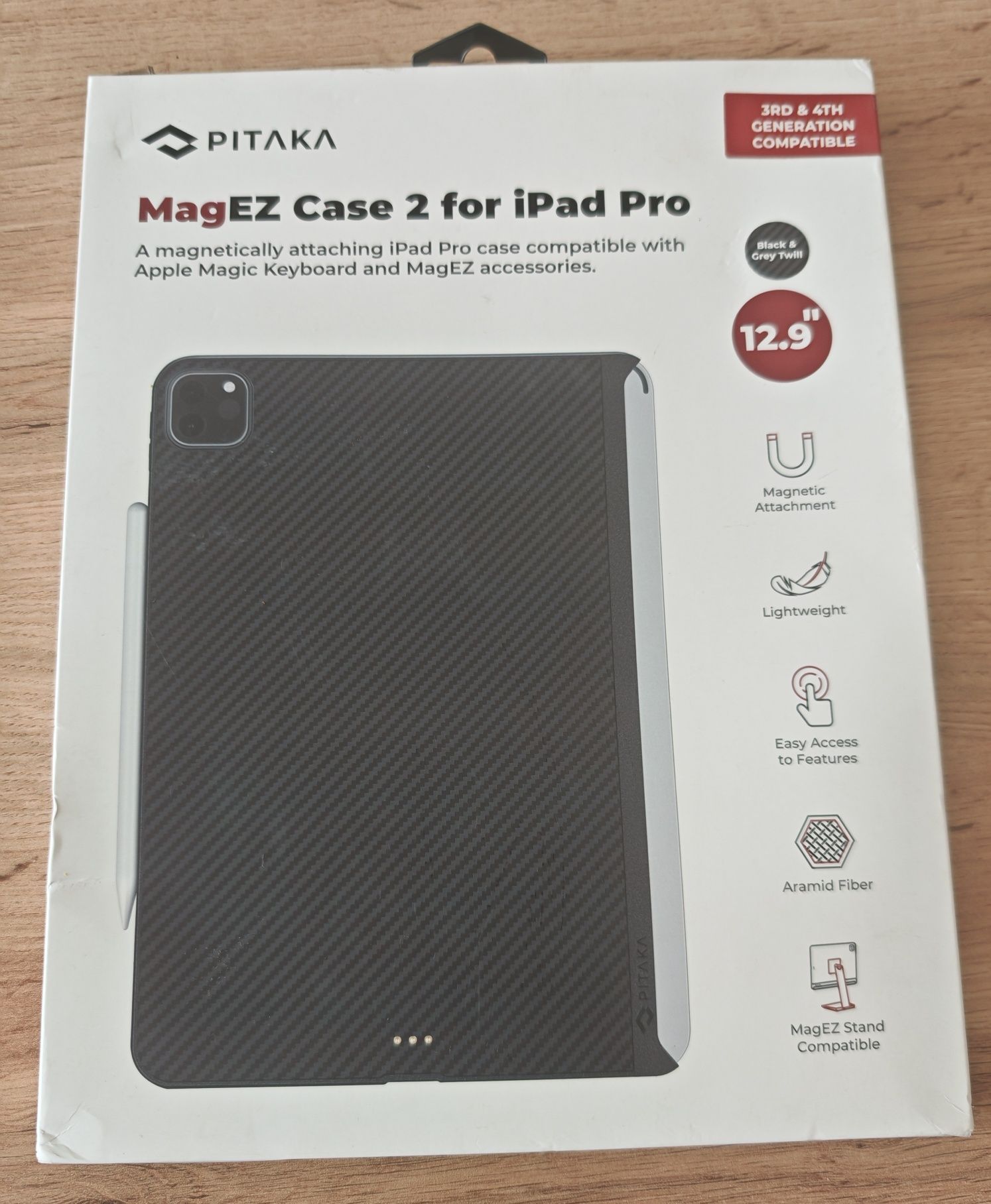 PITAKA  MagEZ Case 2 за iPad Pro 12,.9"  (3rd and 4th Generation)