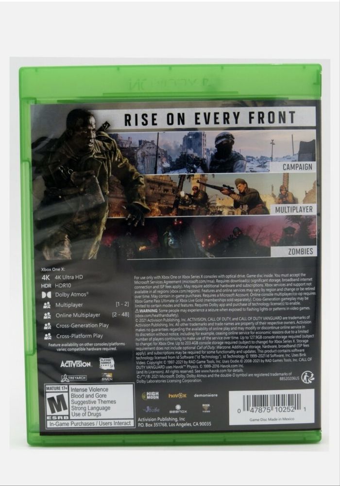 Игра на x box Call of Duty Vanguard