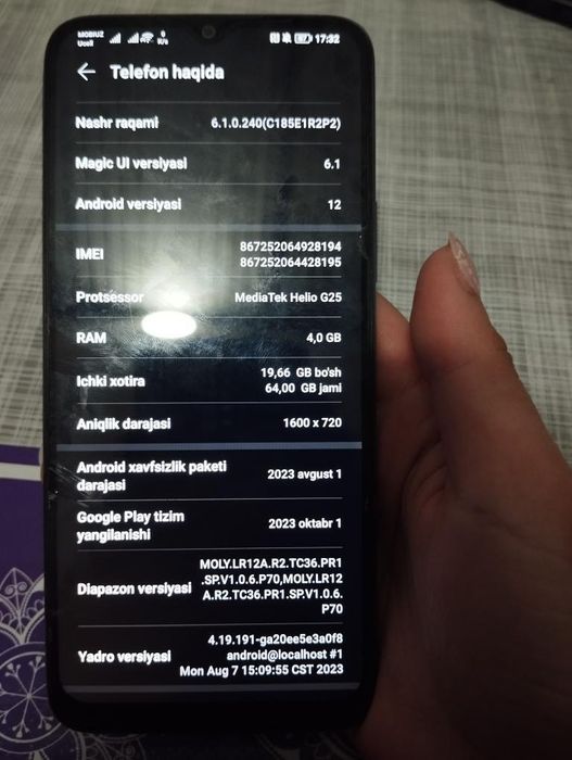 Honor x6 sotiladi Srochnaaa