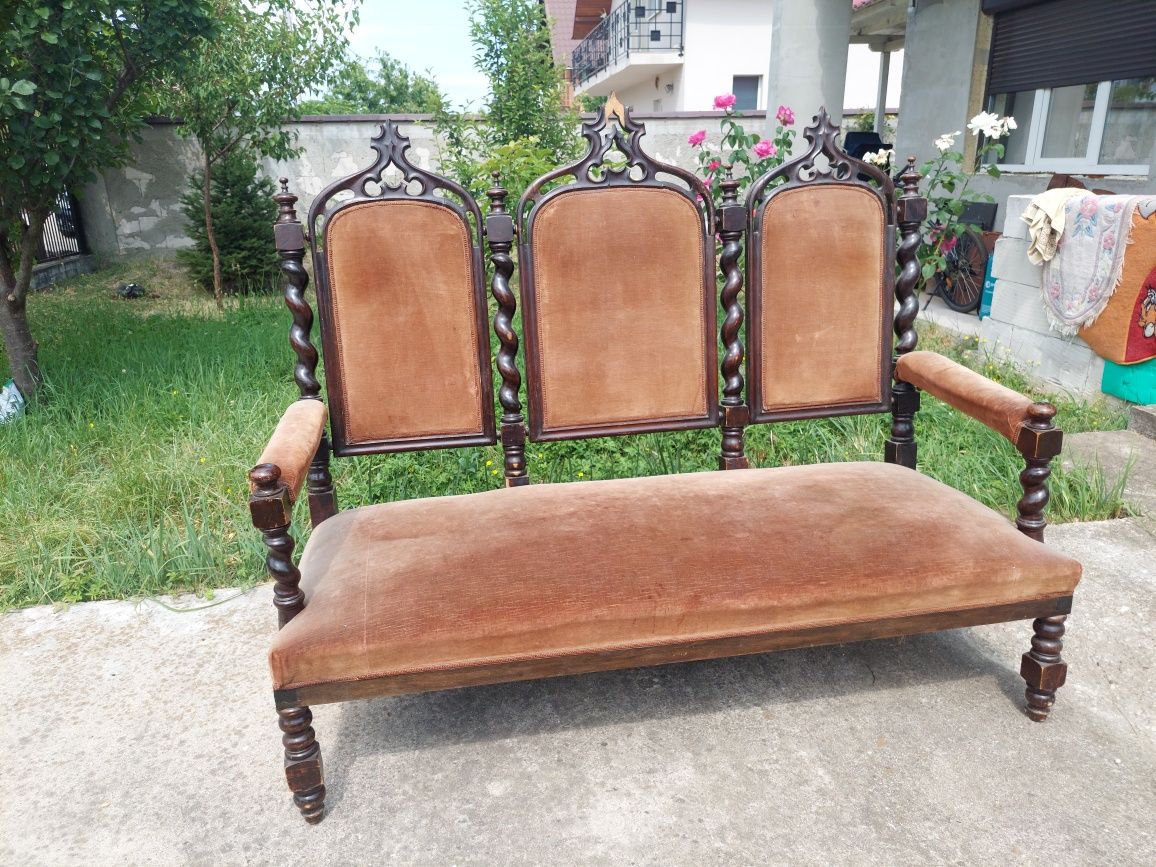 Canapea vintage lemn