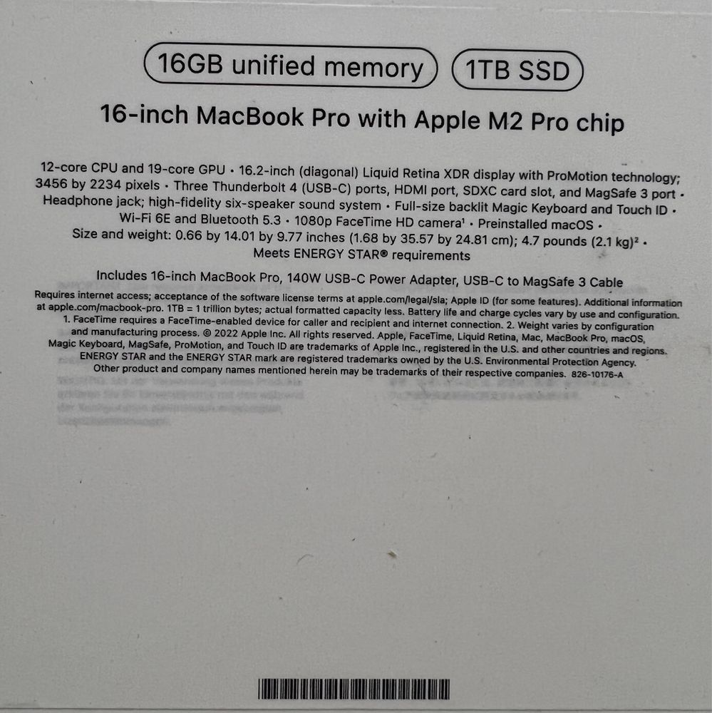 MacBook Pro 16inch M2 Pro