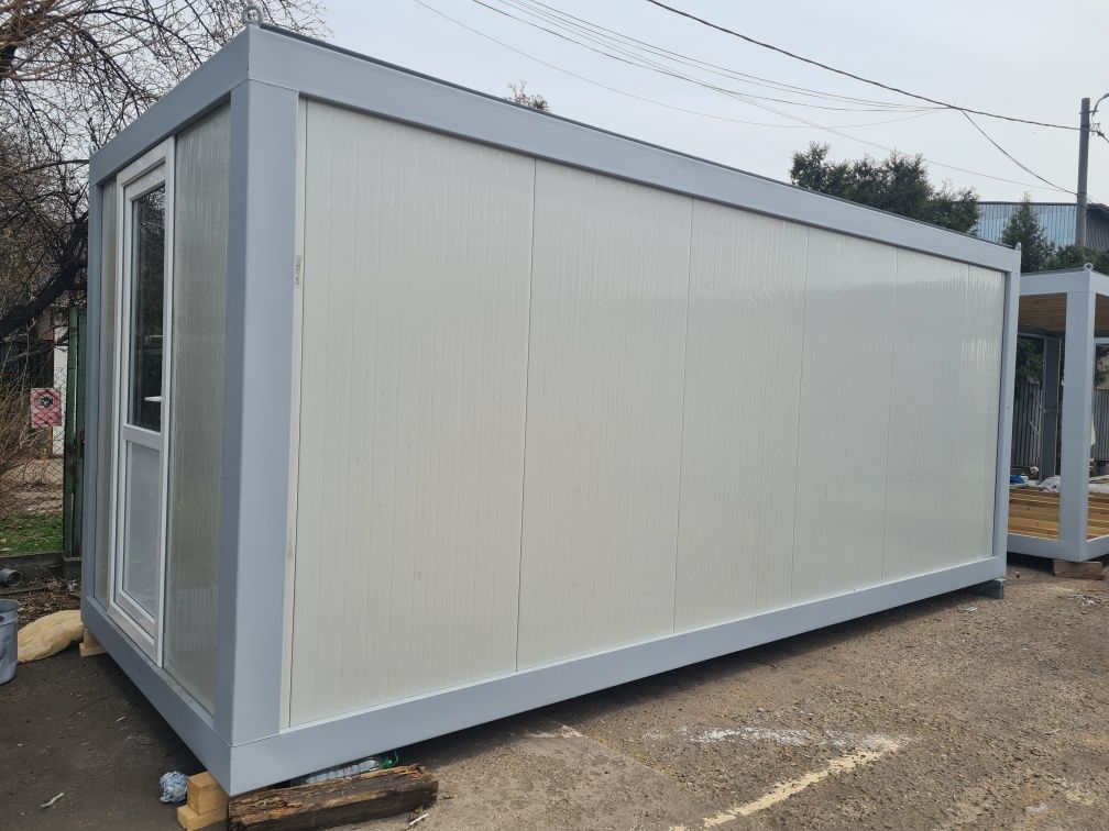 Vând container modular, birou vestiar grup sanitar vitrina .sticla