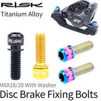 Set suruburi etrier auriu negru rainbow frana Risk titanium m6x20