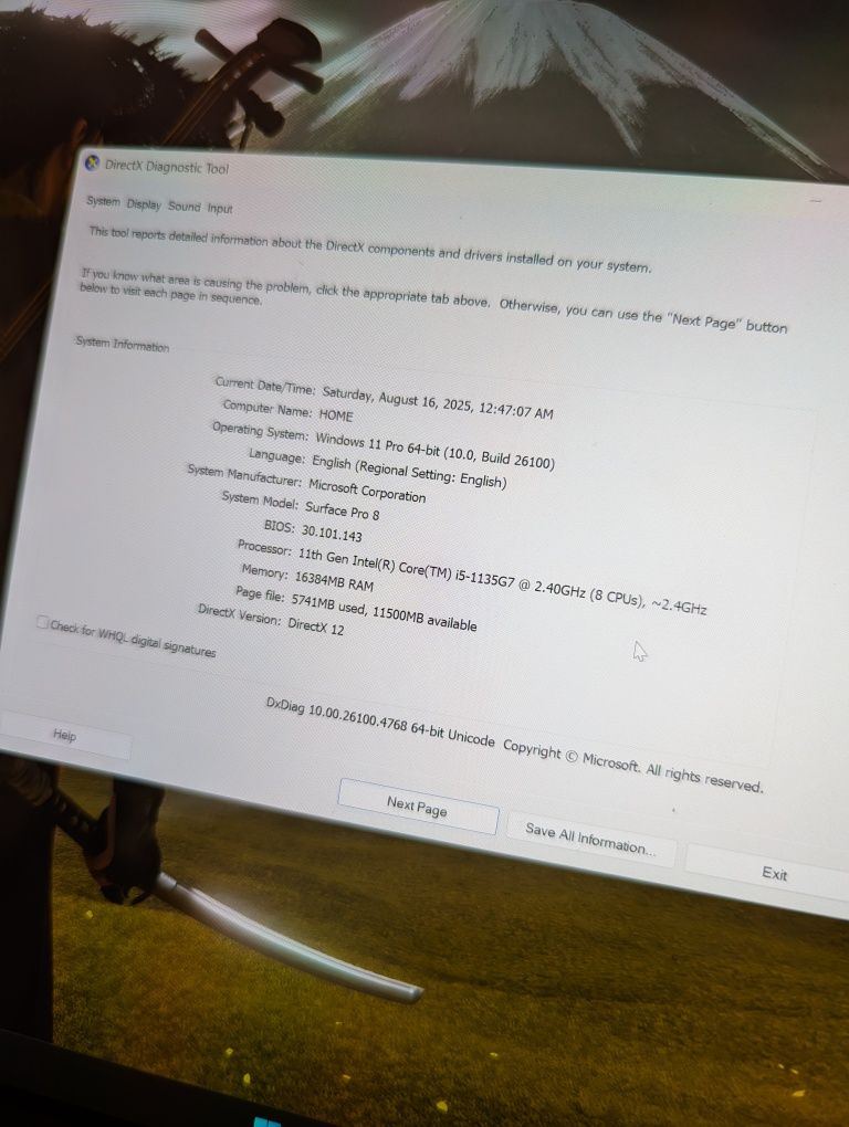 Таблет/PC Microsoft Surface 8 Pro