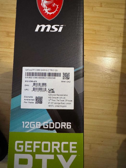 Unitate i5-12600k,RTX 3060 Z trio 12gb, 32gb ddr5, 512 gb m2 ssd.