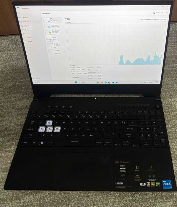 Laptop gaming asus tuf dash f15