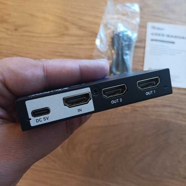 НОВ! HDMI разклонител, сплитер 1 вход към 2 изхода,4K,PS4 Xbox лаптоп