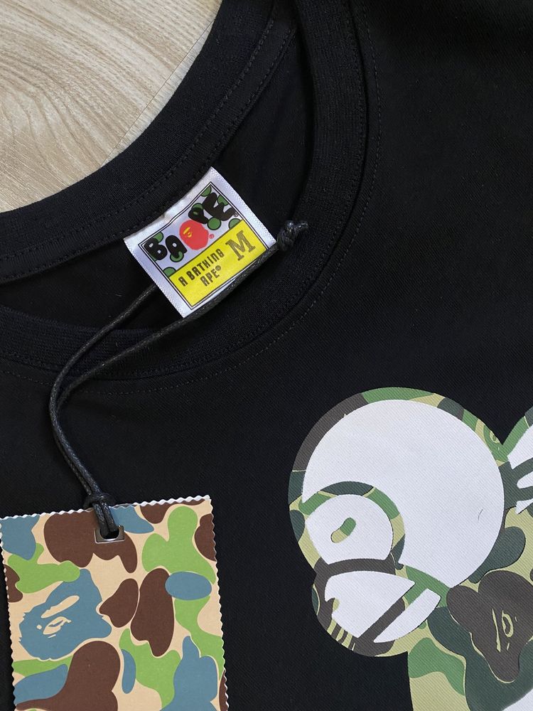 Tricou bape negru Baby Milo verde